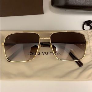Louis Vuitton Authentic Gold Sunglasses